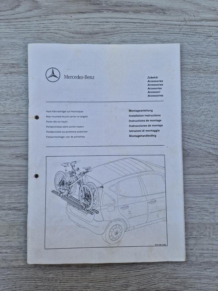 Fietsendrager voor een oud type mercedes a model., Ophalen, 2 fietsen, Achterklepdrager