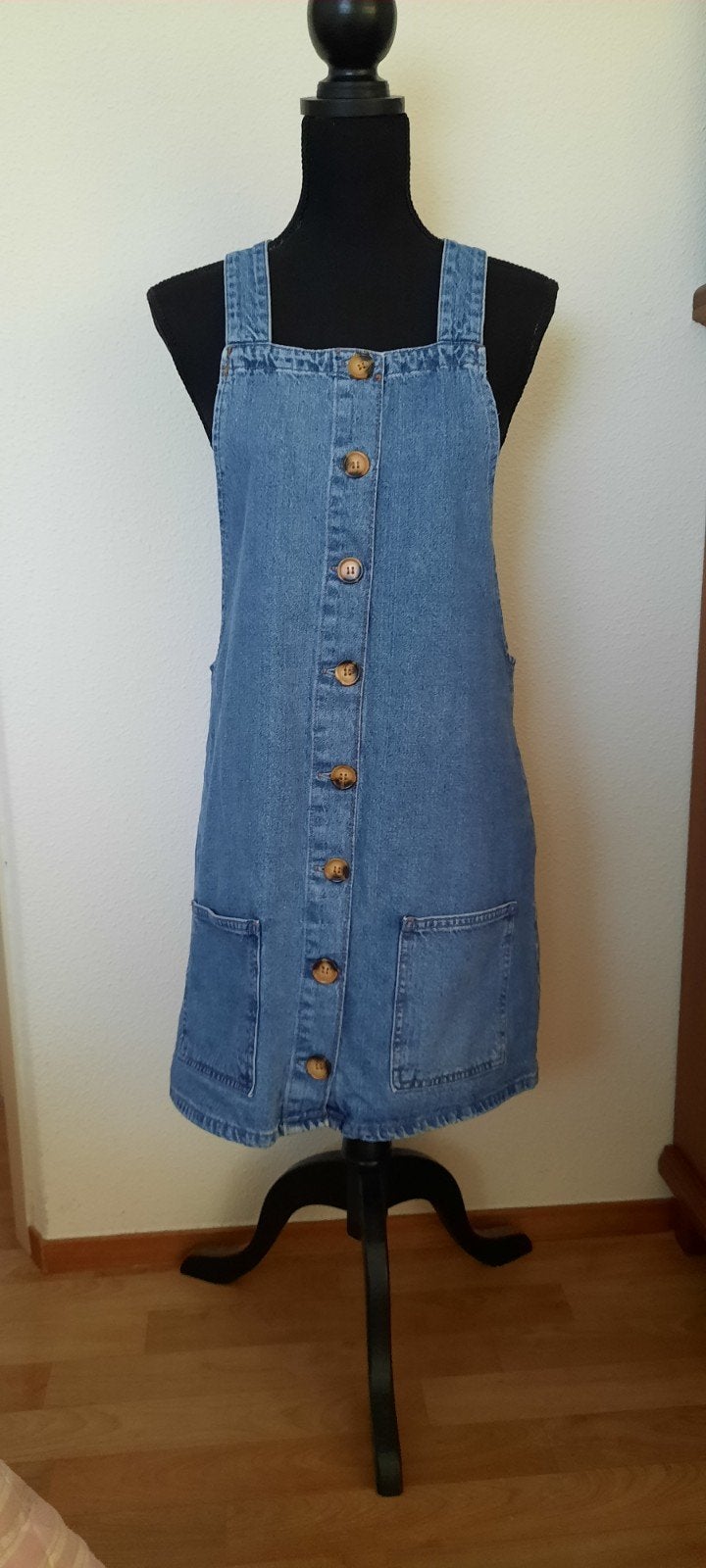 DENIM & CO prachtige zgan tuinjurk jeans jurk, Verzenden, Zo goed als nieuw, Blauw, Boven de knie