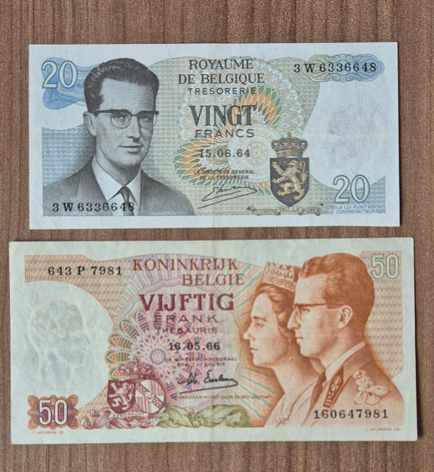 Bankbiljetten België - 20 en 50 Frank - supermooi, Postzegels en Munten, Ophalen of Verzenden, Setje