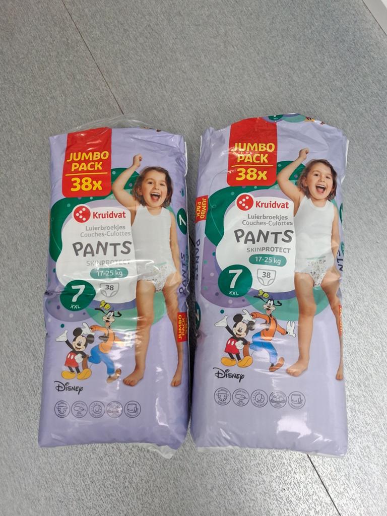 Kruidvat luierbroekjes maat 7 (1 dicht, 1 open met 29), Ophalen of Verzenden