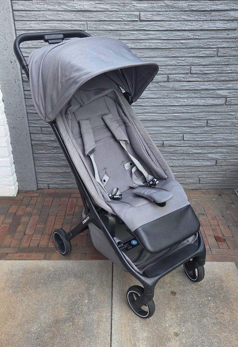 Dubatti Smart Buggy Dark Grey, Regenhoes & Summer Seatliner!, Ophalen, Zo goed als nieuw, Overige merken, Verstelbare rugleuning