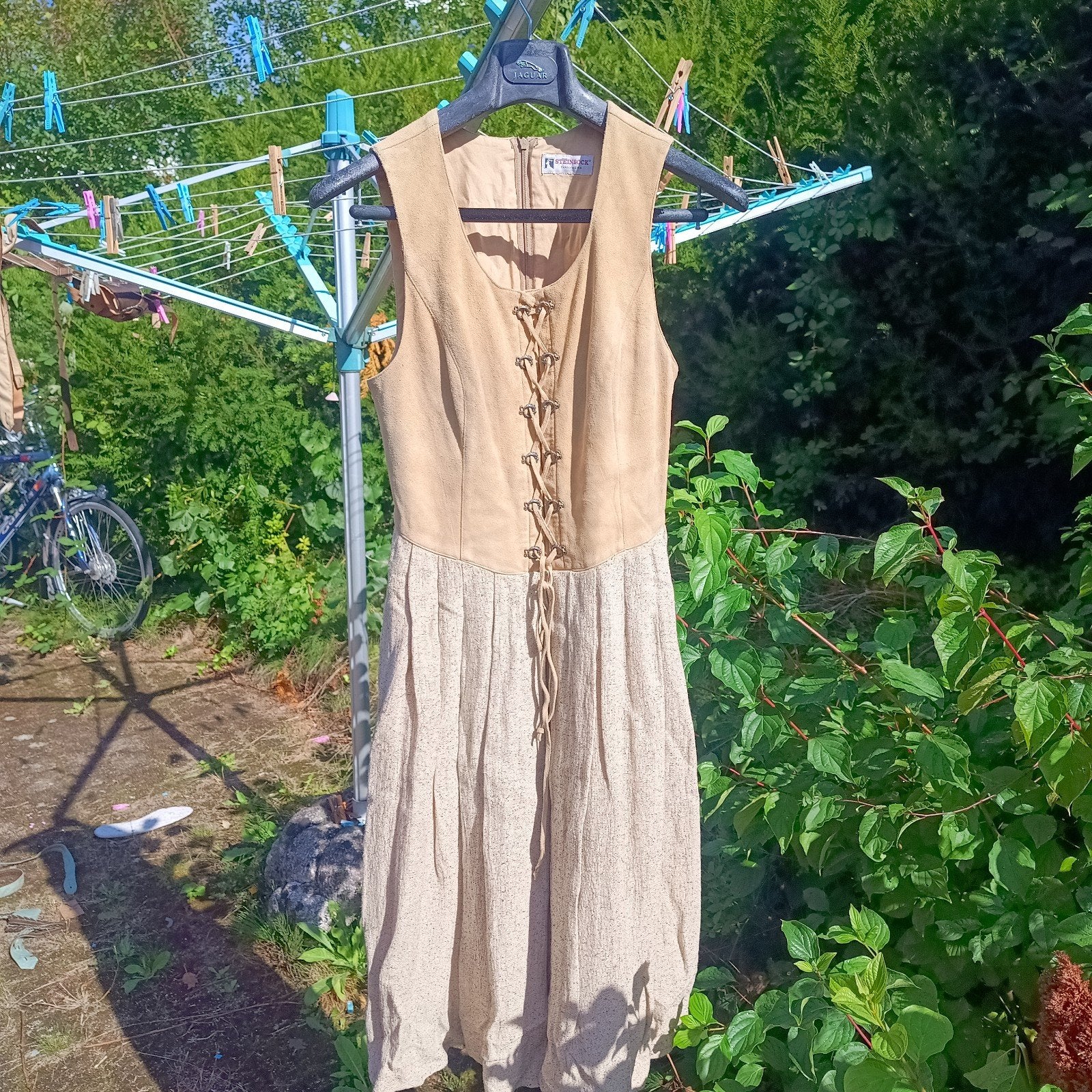 Steinbock 40 leren linnen  dirndl jurk, Ophalen of Verzenden, Zo goed als nieuw, Maat 38/40 (M), Overige thema's