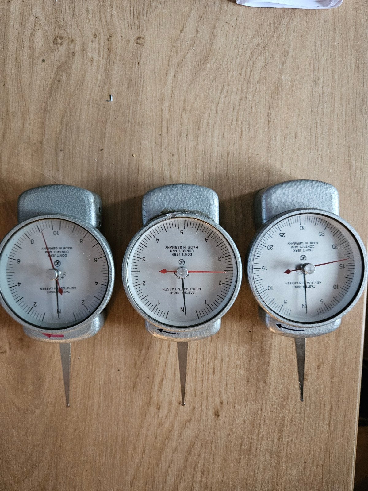 Set van 3 precisie meetklokken - Made in Germany, Ophalen of Verzenden, Gebruikt