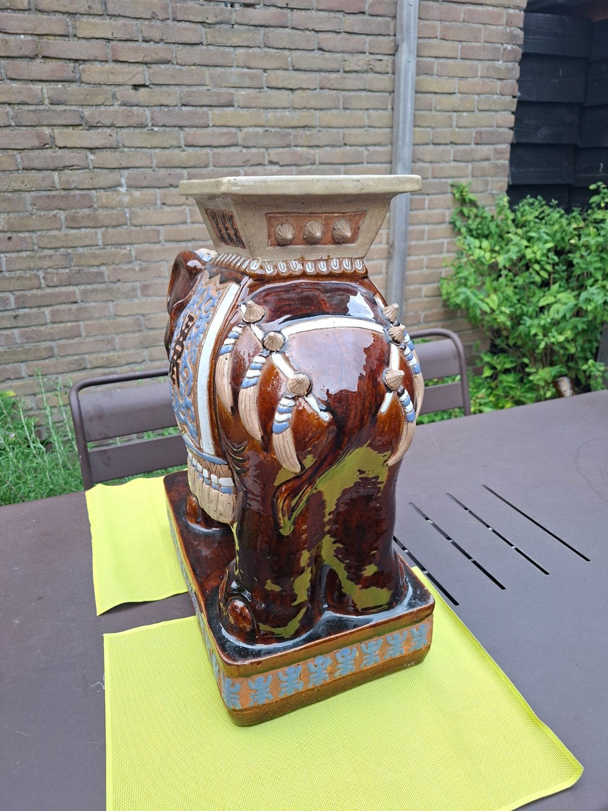 Decoratieve keramische olifant - Oosterse stijl, Ophalen of Verzenden