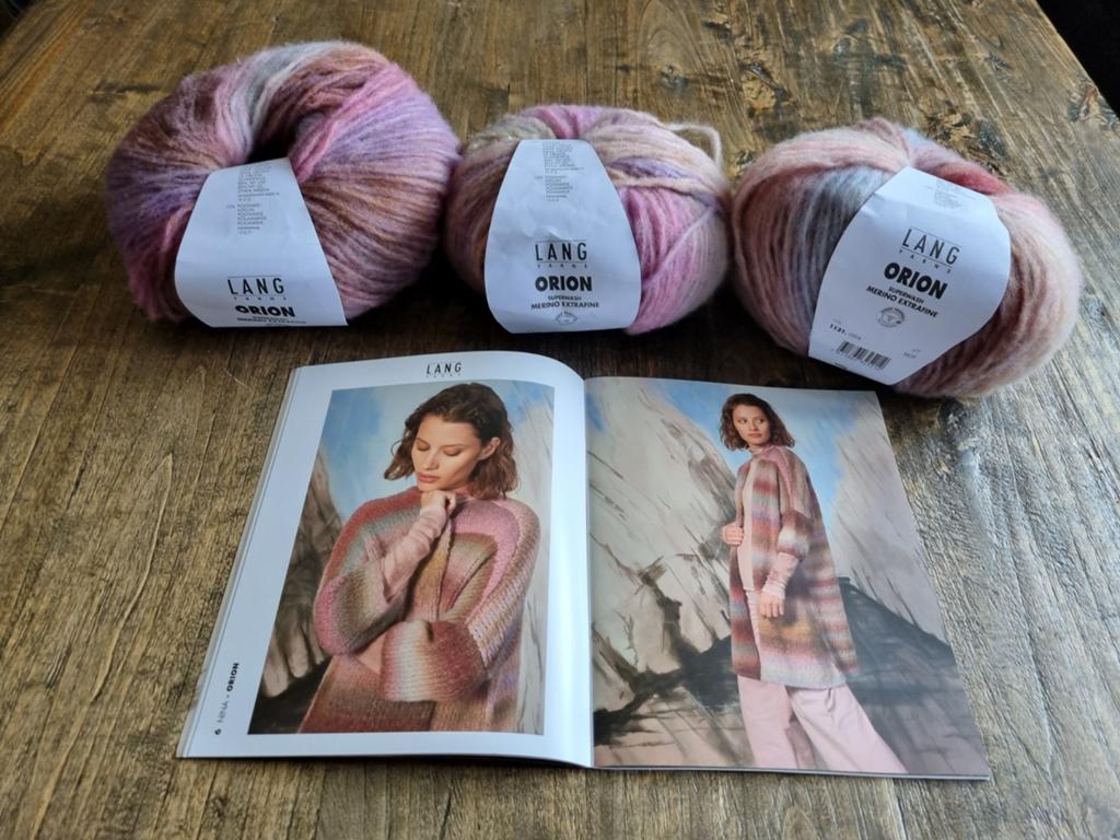 Breipakket Vest Nina - Lang Yarns Orion, Hobby en Vrije tijd, Ophalen of Verzenden, Nieuw, Breien, Wol of Garen