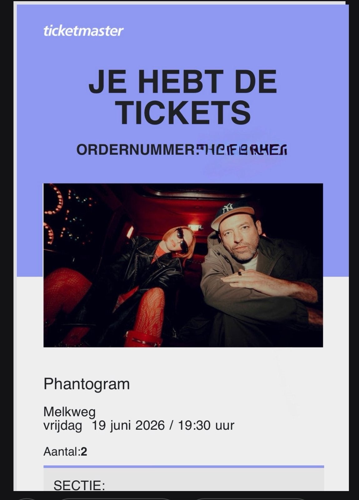 Phantogram melkweg 19 juni 2 tickets, Tickets en Kaartjes, Concerten | Pop, Twee personen, Juni