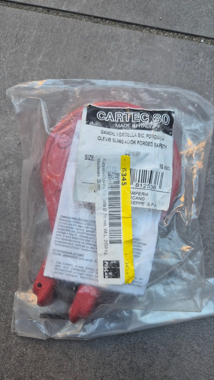 CARTEC 80 Slingerhaak 10mm - Nieuw in verpakking, Ophalen of Verzenden