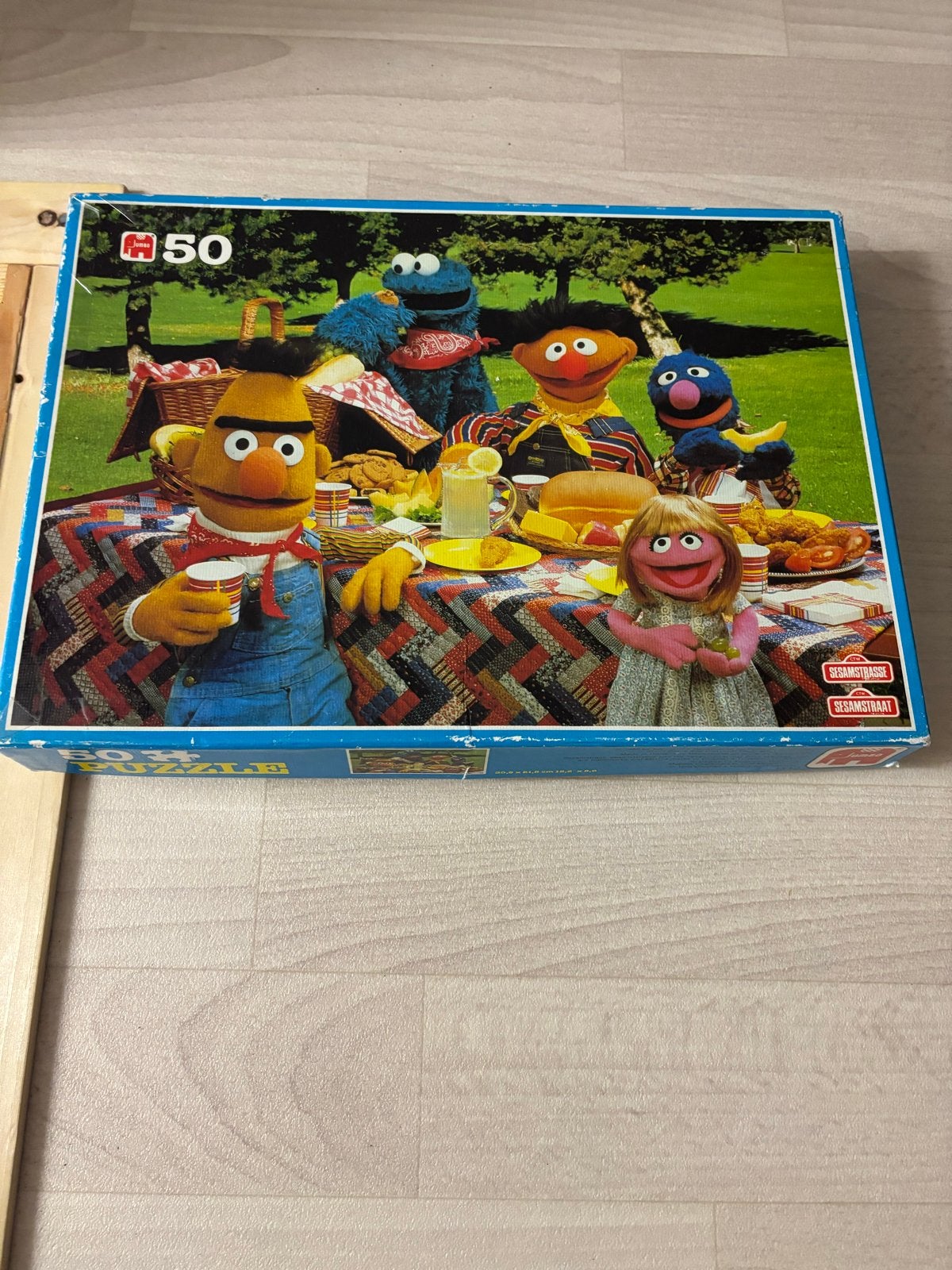 Sesamstraat puzzel 50 stukjes - Picknick met vrienden, Ophalen of Verzenden, 10 tot 50 stukjes, Gebruikt, 4 tot 6 jaar