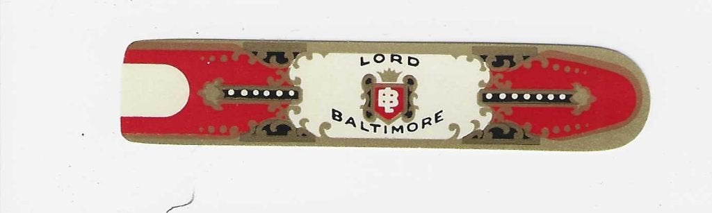 klassiek 22 -269  baltimore    sigarenbanden, Ophalen of Verzenden, Zo goed als nieuw, Sigarenbandjes
