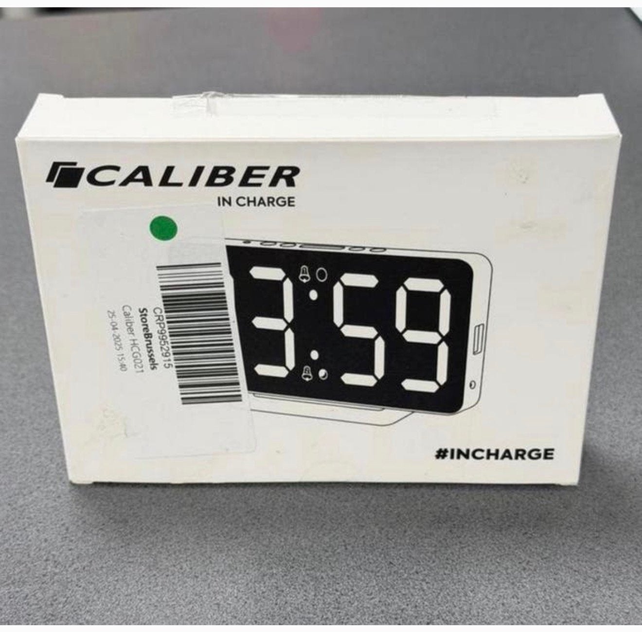 Caliber Digitale Wekker Slimline alarmen Dimbaar met oplader, Digitaal, Nieuw, Ophalen of Verzenden, H