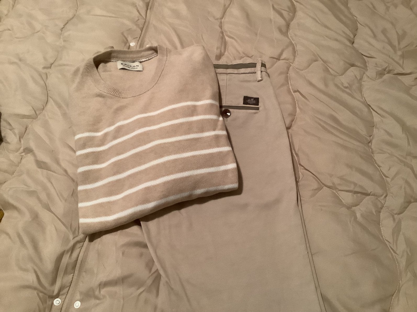 Masons heren broek maat 46 met Brixon zomertrui, Ophalen of Verzenden, Zo goed als nieuw, Maat 46 (S) of kleiner, Beige