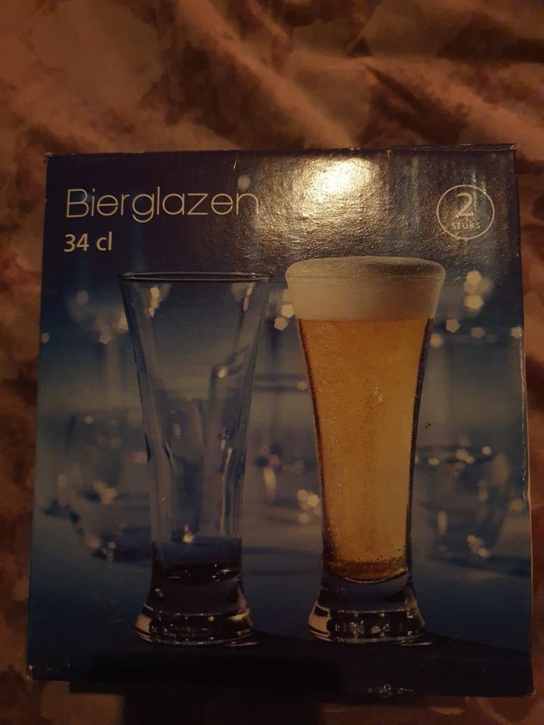 Bierglazen, Verzamelen, Glas en Borrelglaasjes, Ophalen, Nieuw, Bierglas