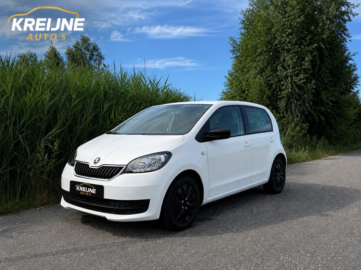 Skoda Citigo 1.0 T 50KW CNG 2019 Wit, Auto's, Voorwielaandrijving, 37 €/maand, 4 stoelen, Overige brandstoffen