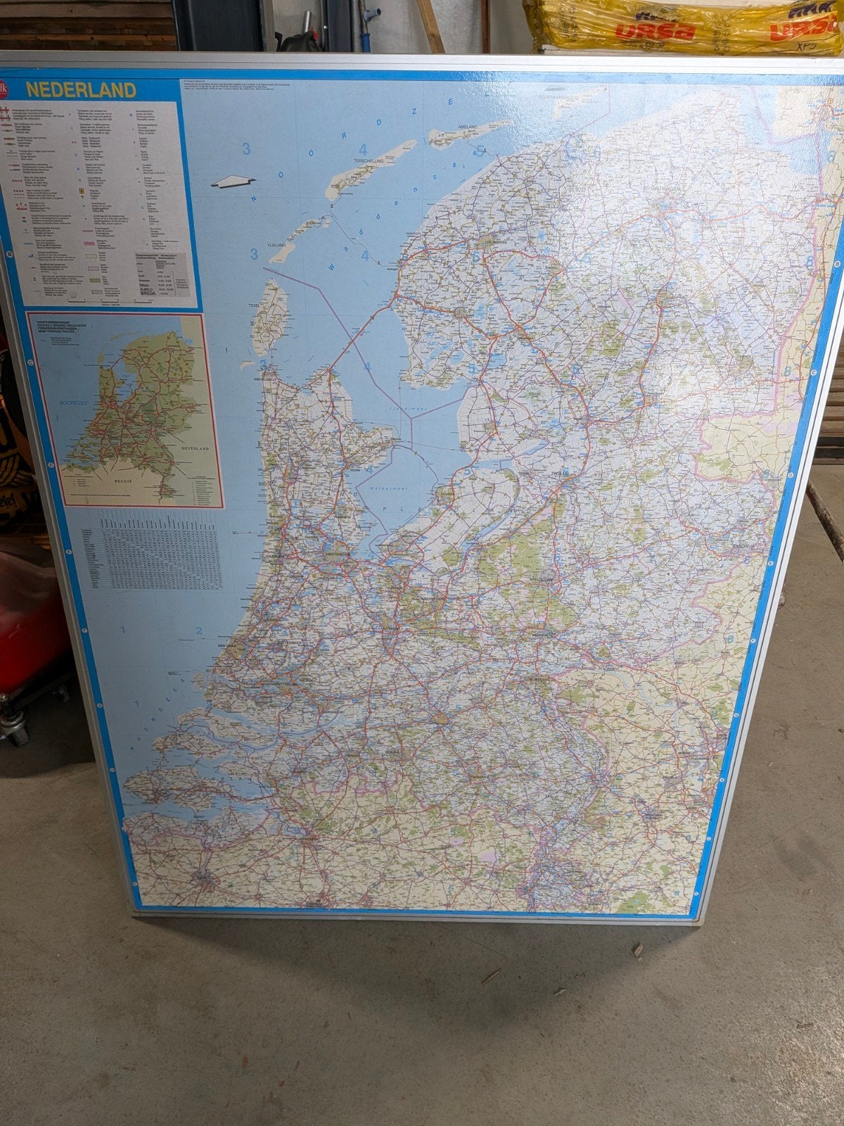 Grote Falk Landkaart Nederland - Ideaal voor planning, Gelezen, Landkaart, 1800 tot 2000, Nederland