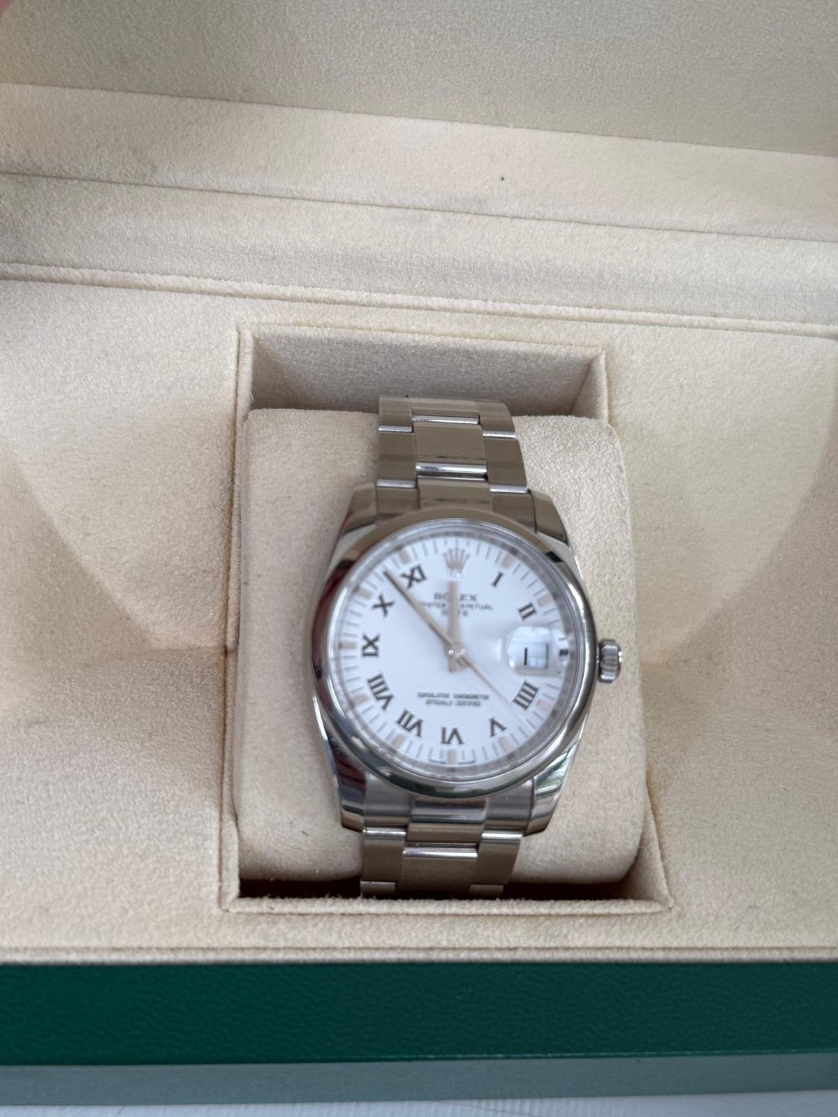Rolex Oyster Date 115200 Full Set 34mm zeer goede staat, Sieraden, Tassen en Uiterlijk, Horloges | Heren, Ophalen, Zo goed als nieuw