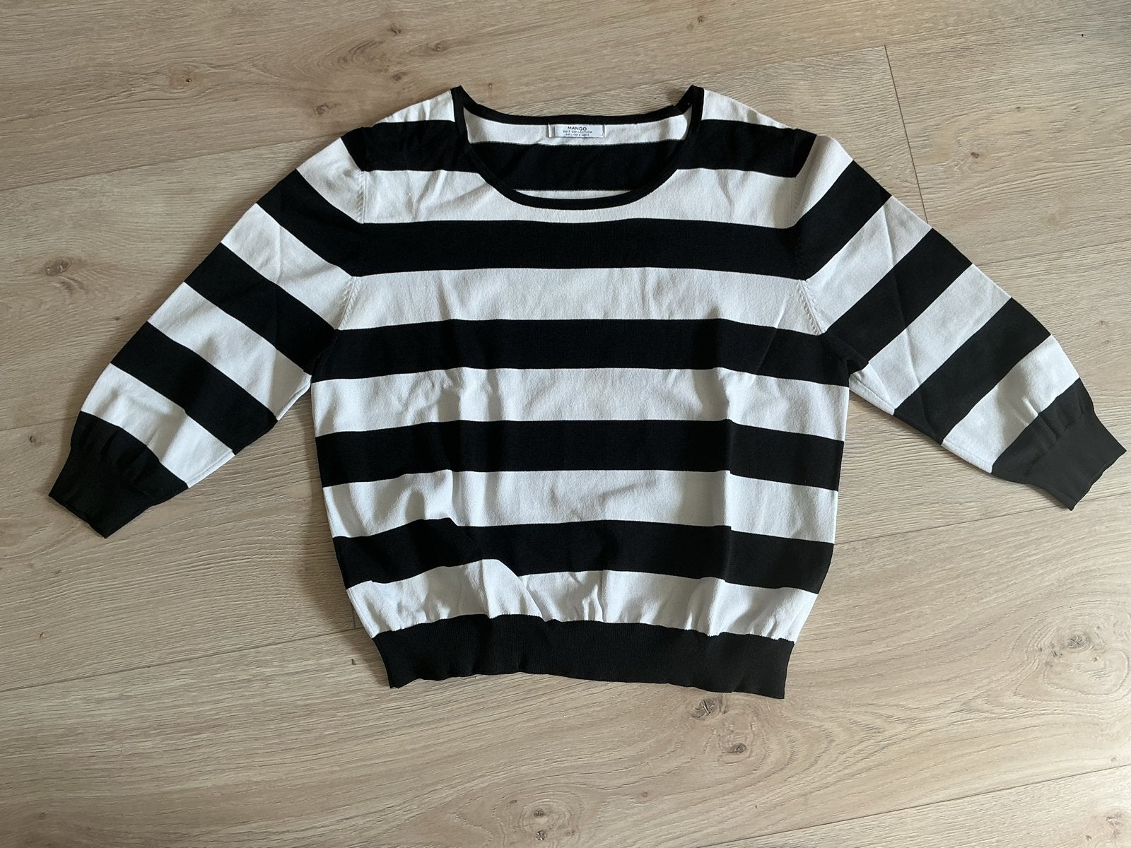 Mango gestreepte trui, driekwart mouw, maat L, Kleding | Dames, Truien en Vesten, Ophalen of Verzenden, Gedragen, Maat 42/44 (L)