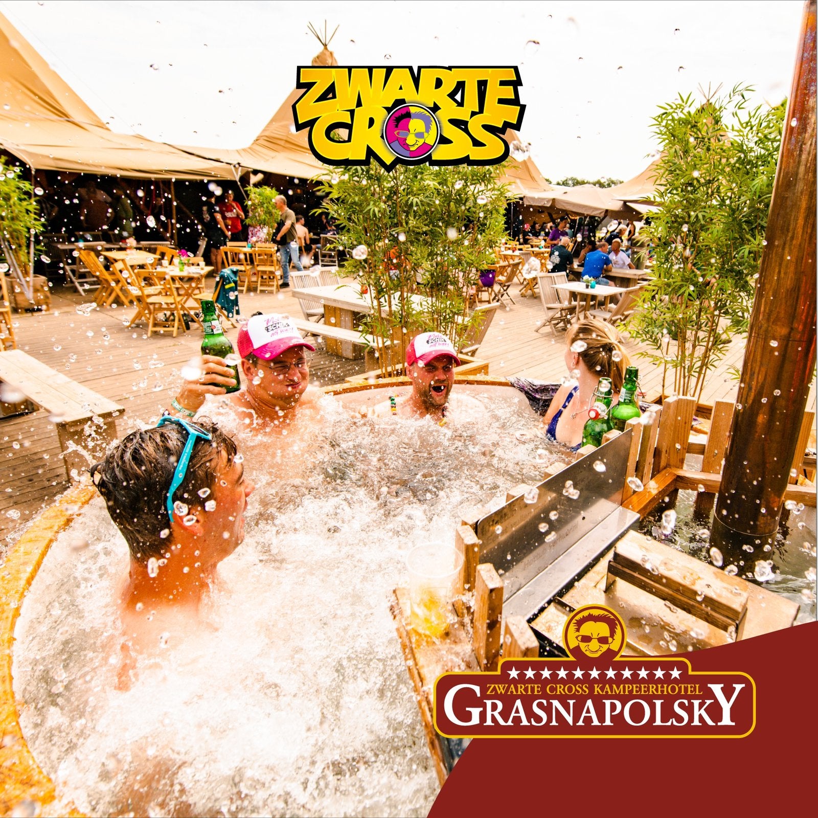 Zwarte cross grasnapolsky 2 persoons tent, Tickets en Kaartjes, Twee personen, Arrangement, Ticket of Toegangskaart