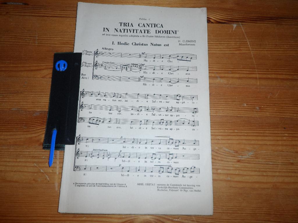 Tria cantica in nativitate domini - h. Clemens montfertaan, Koor, Gebruikt, Ophalen of Verzenden, Religie en Gospel