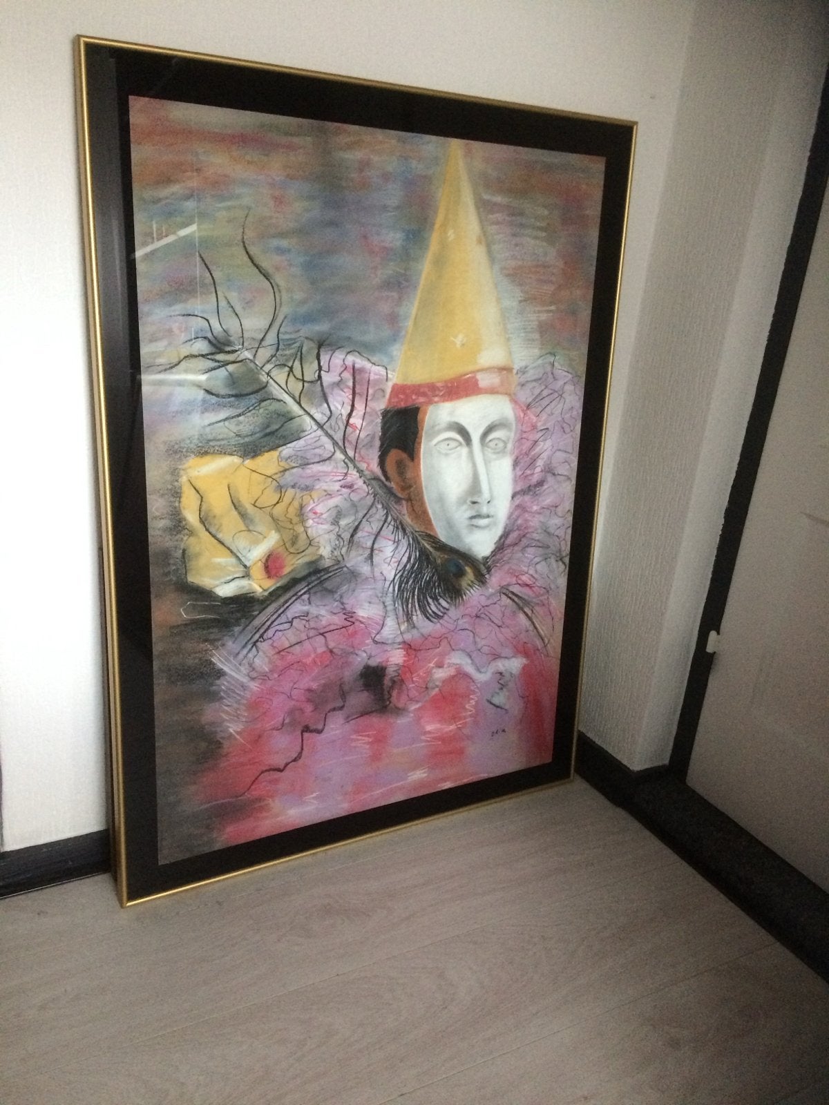 Abstract Portret schilderij, Ophalen, Doek, Portret of Personen, Surrealisme