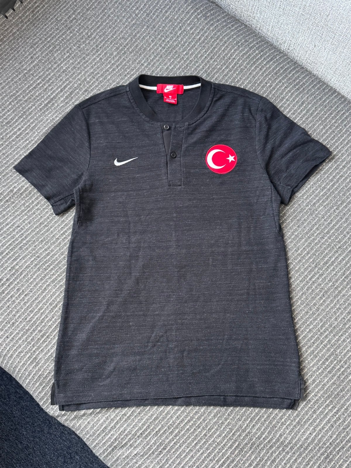 Vintage Nike Polo Shirt Turkije, Ophalen of Verzenden, Zo goed als nieuw, Maat 48/50 (M), Zwart