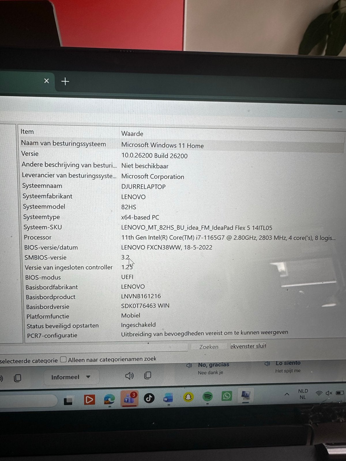 Lenovo IdeaPad Flex 5 14ITL05 - Defect scharnier/scherm, 2 tot 3 Ghz, Qwerty, 8 GB, Ophalen of Verzenden