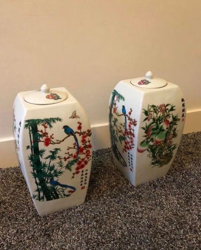 Chinese decoratieve vazen/potten met deksel, Antiek en Kunst, Ophalen