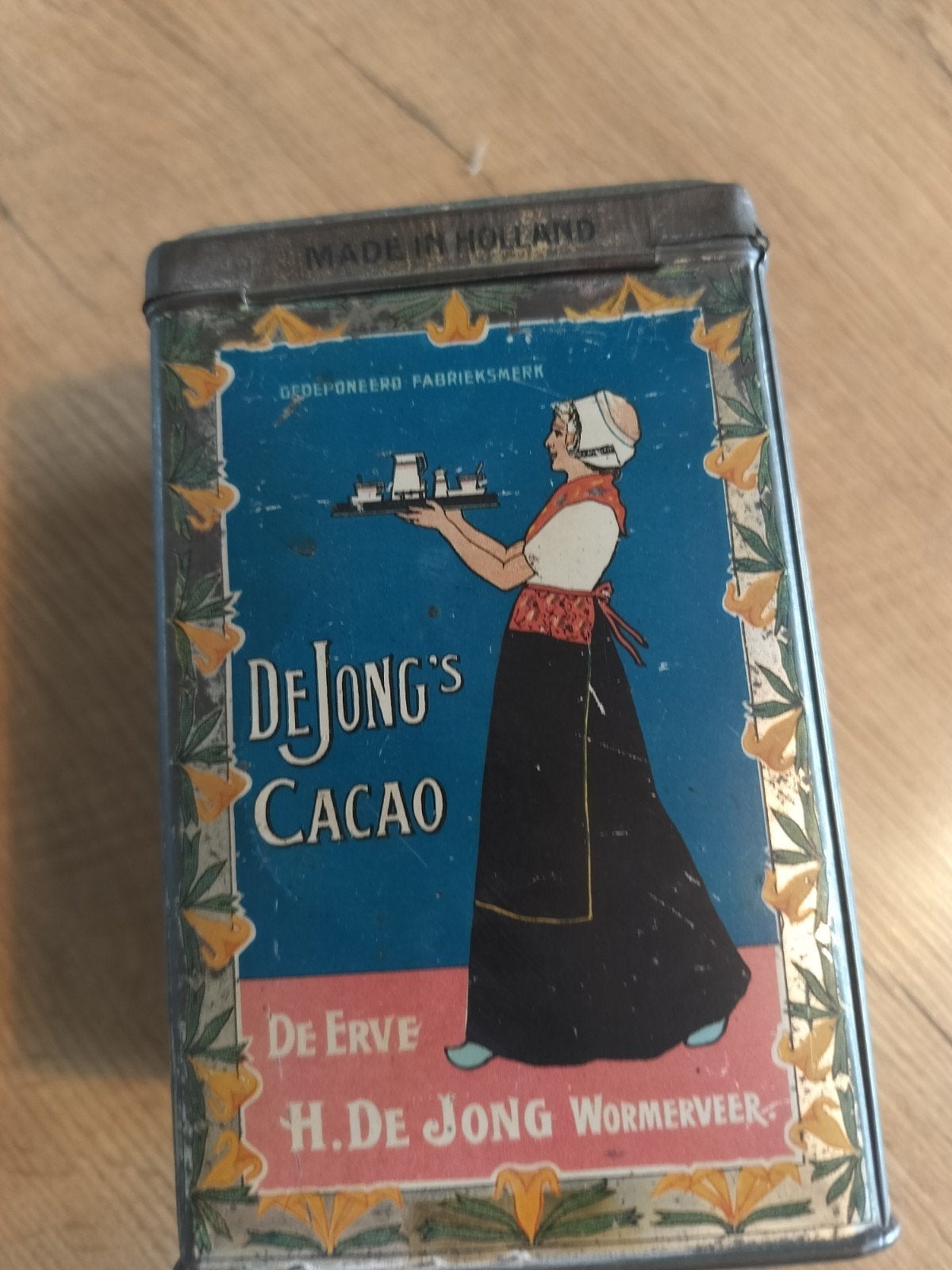 De Jong,s cacao blik, Verzamelen, Blikken, Ophalen of Verzenden, Gebruikt, Overige
