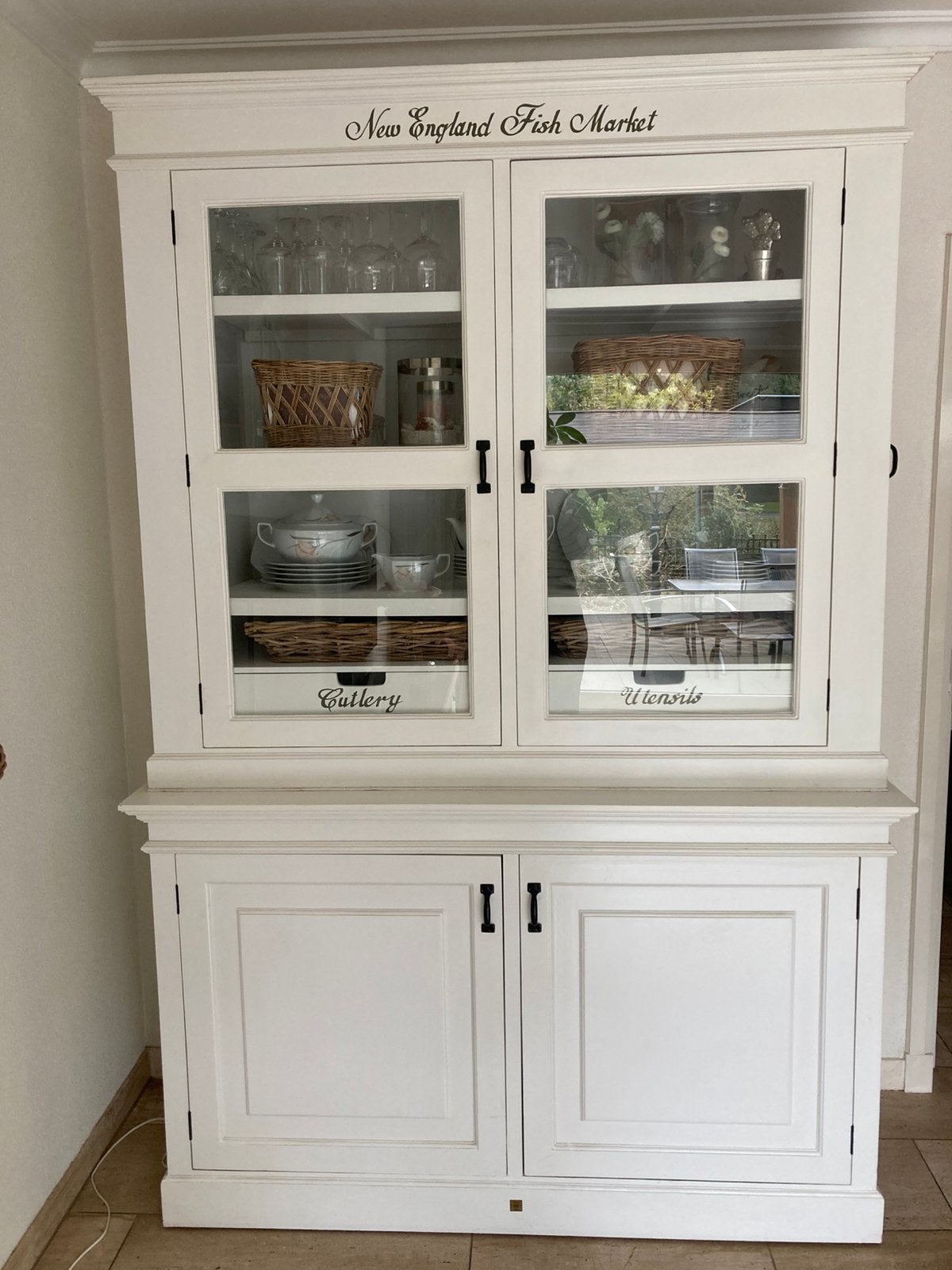 Riviera maison cabinet buffet kast new england  fish market, Gebruikt, 100 tot 150 cm, 200 cm of meer, Riviera maison