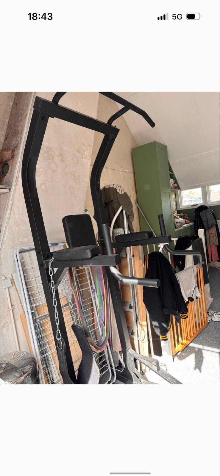 Power tower Decathlon - Krachtstation 900 voor thuis, Sport en Fitness, Fitnessmaterialen, Ophalen, Gebruikt, Armen, Overige typen