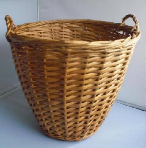 WILGENHOUT STOFDOEKENMANDJE * Leuk Model *, Mand, Verzenden, Handgemaakt, Rond