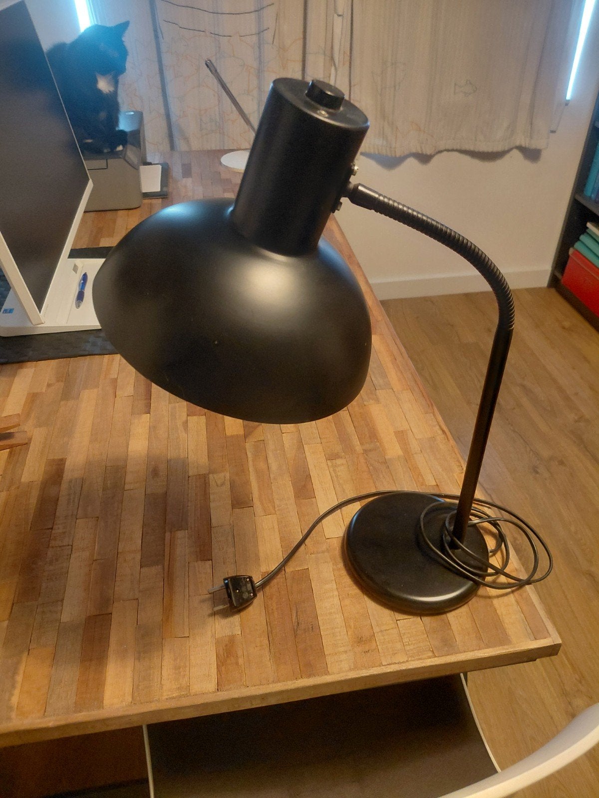 Vintage midcentury bureaulamp Anvia by J. Hoogervorst  izgst, Bureaulamp, Vintage, Zwart, E27 (groot)