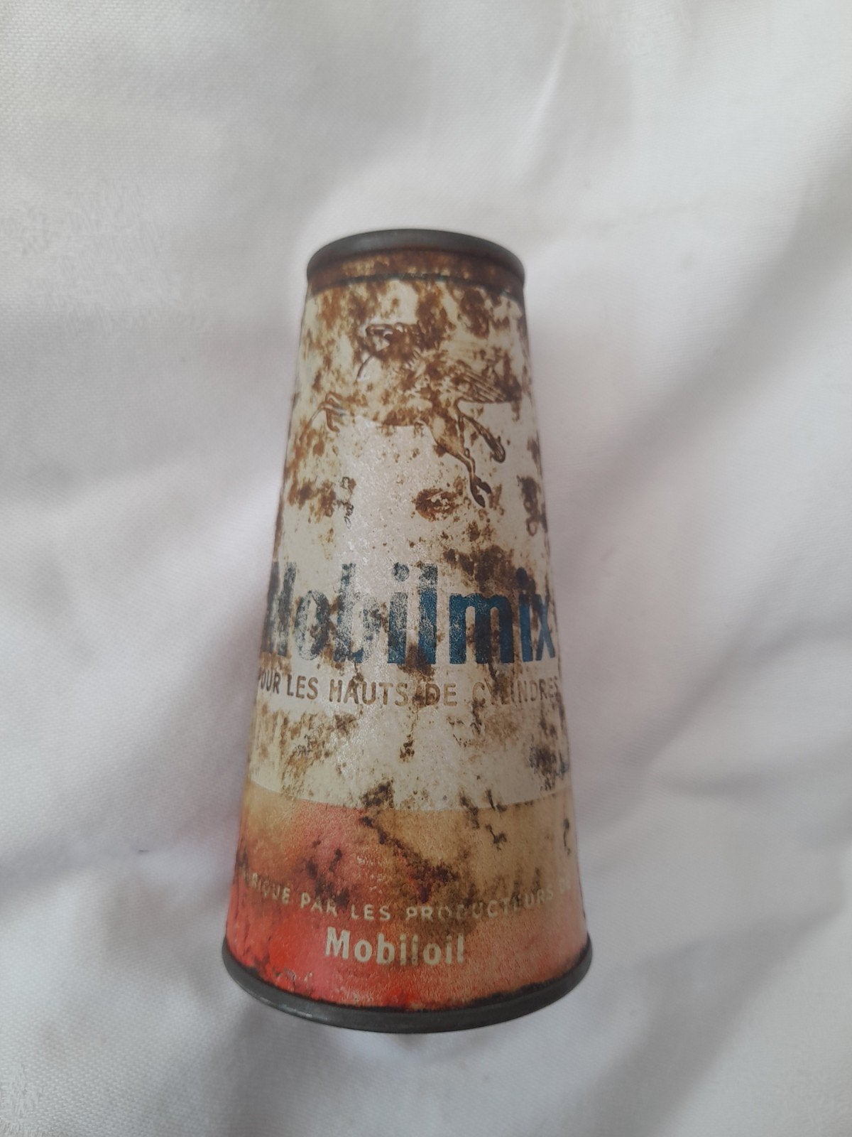 Vintage Mobil mix Olieblikje - Decoratief Verzamelobject, Verzamelen, Ophalen of Verzenden, Gebruikt, Overige