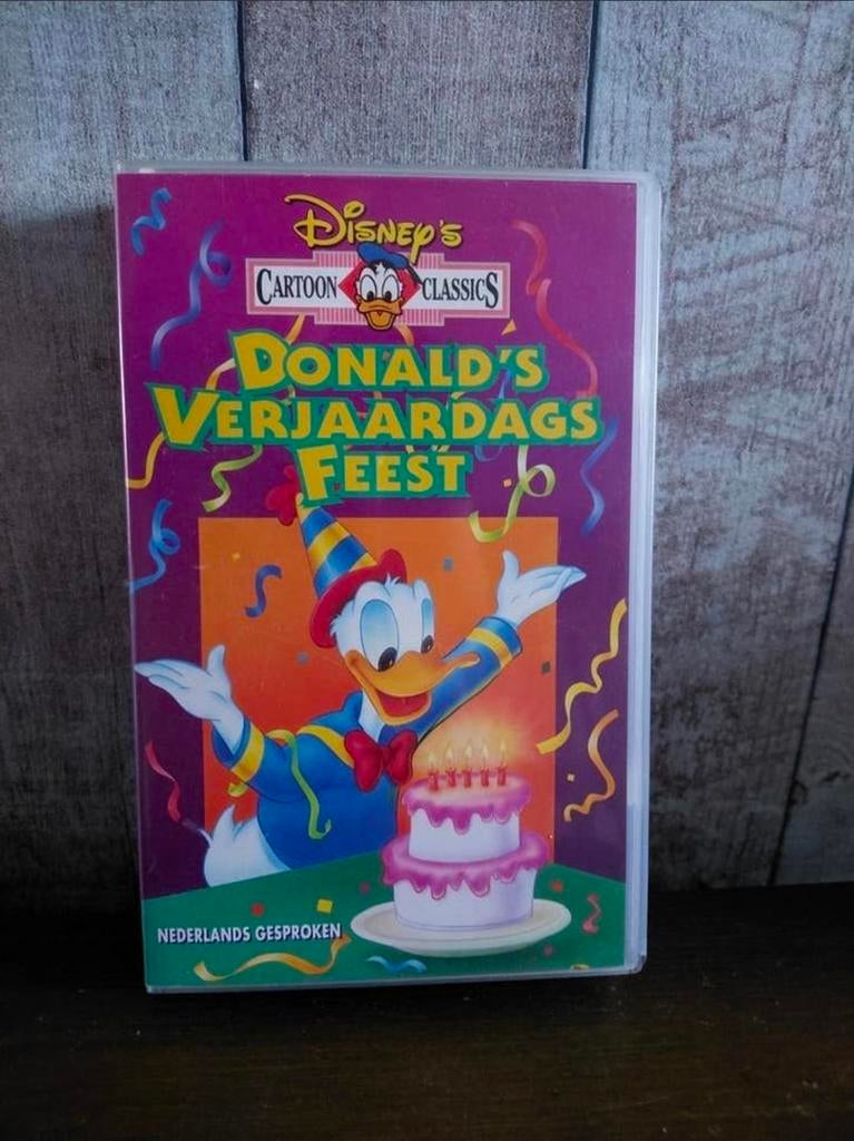 Disney Cartoon Classics Donald's verjaardags feest vhs, Alle leeftijden, Ophalen of Verzenden, Gebruikt