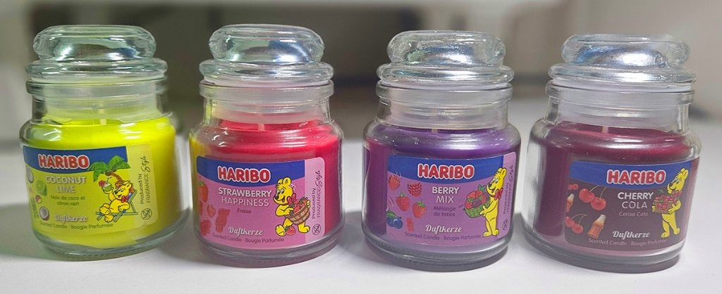 Haribo geurkaarsen (4 stuks, nieuw), Verzenden, Nieuw, Overige materialen, Kaars