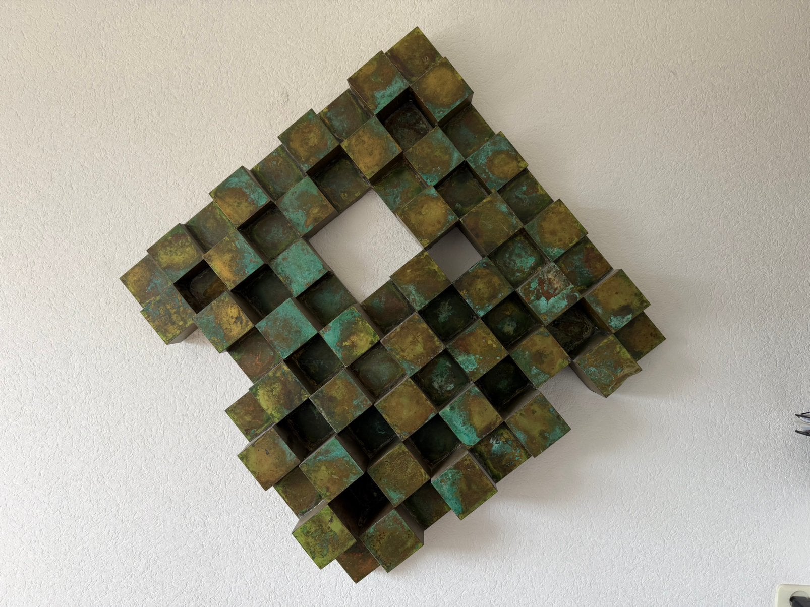 Uniek vintage wandkunstwerk koper/messing, Ophalen, Koper