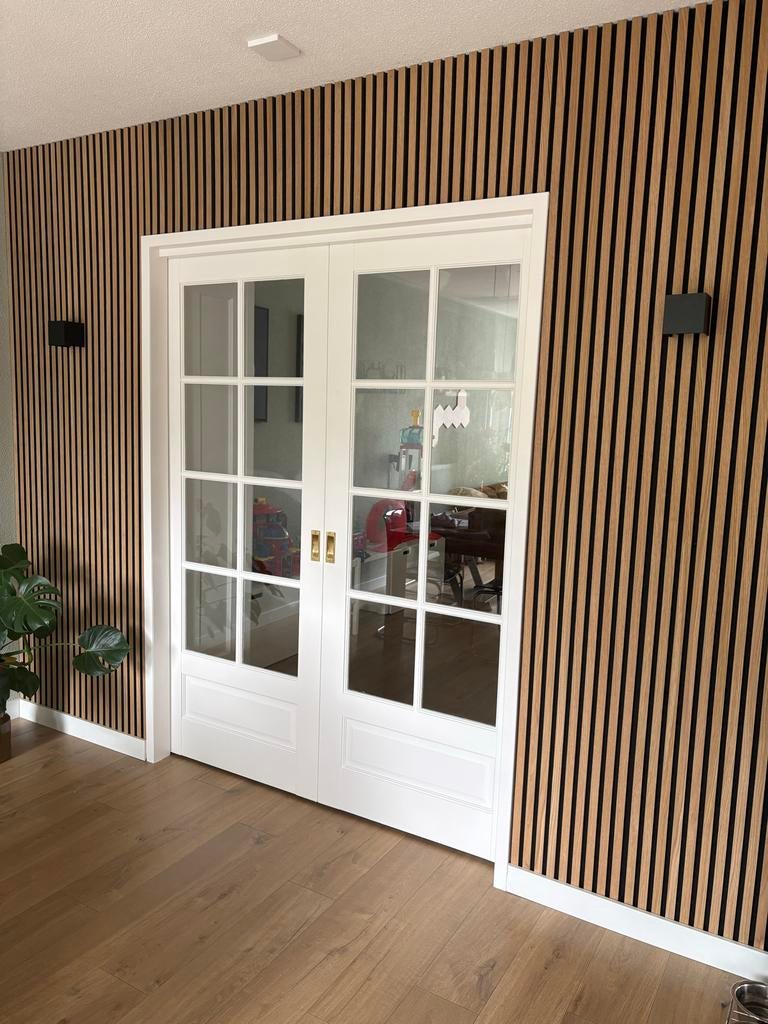 Complete ensuite kastenwand jaren 30 met binnendeuren, Binnendeur, Zo goed als nieuw, Schuifdeur, 200 tot 215 cm