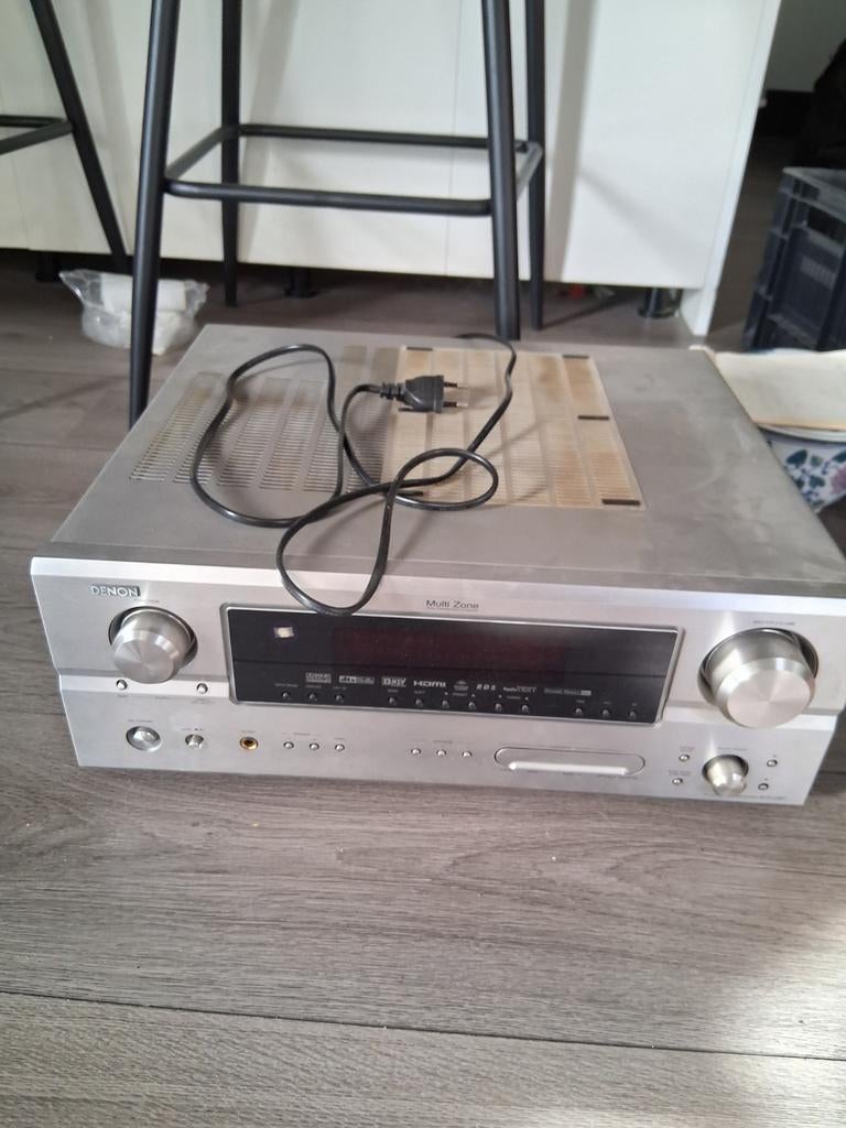 Denon AVR-2307 zilveren AV-receiver, Gebruikt, Denon, Ophalen of Verzenden, 120 watt of meer