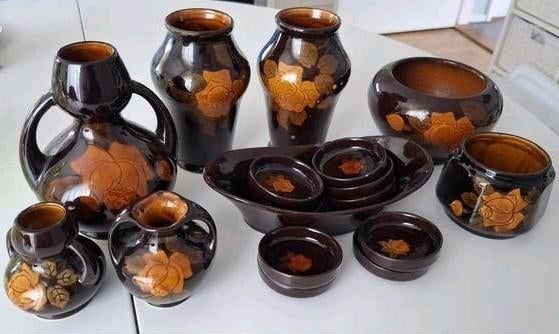 Complete set Drents Plateel aardewerk, Antiek en Kunst, Ophalen