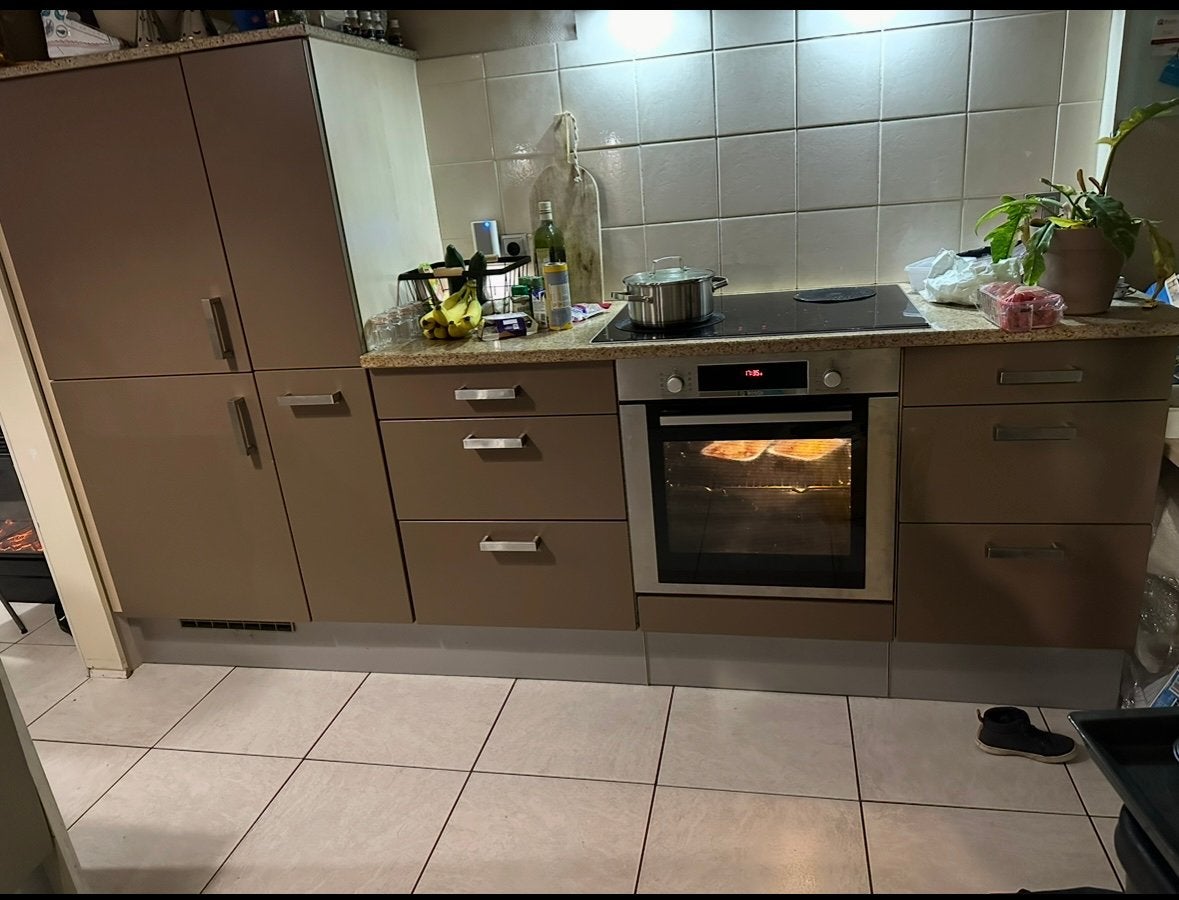 Complete keuken wegens verbouwing, Huis en Inrichting, Keuken | Complete keukens, Ophalen, Gebruikt, Bruin, Hoekkeuken