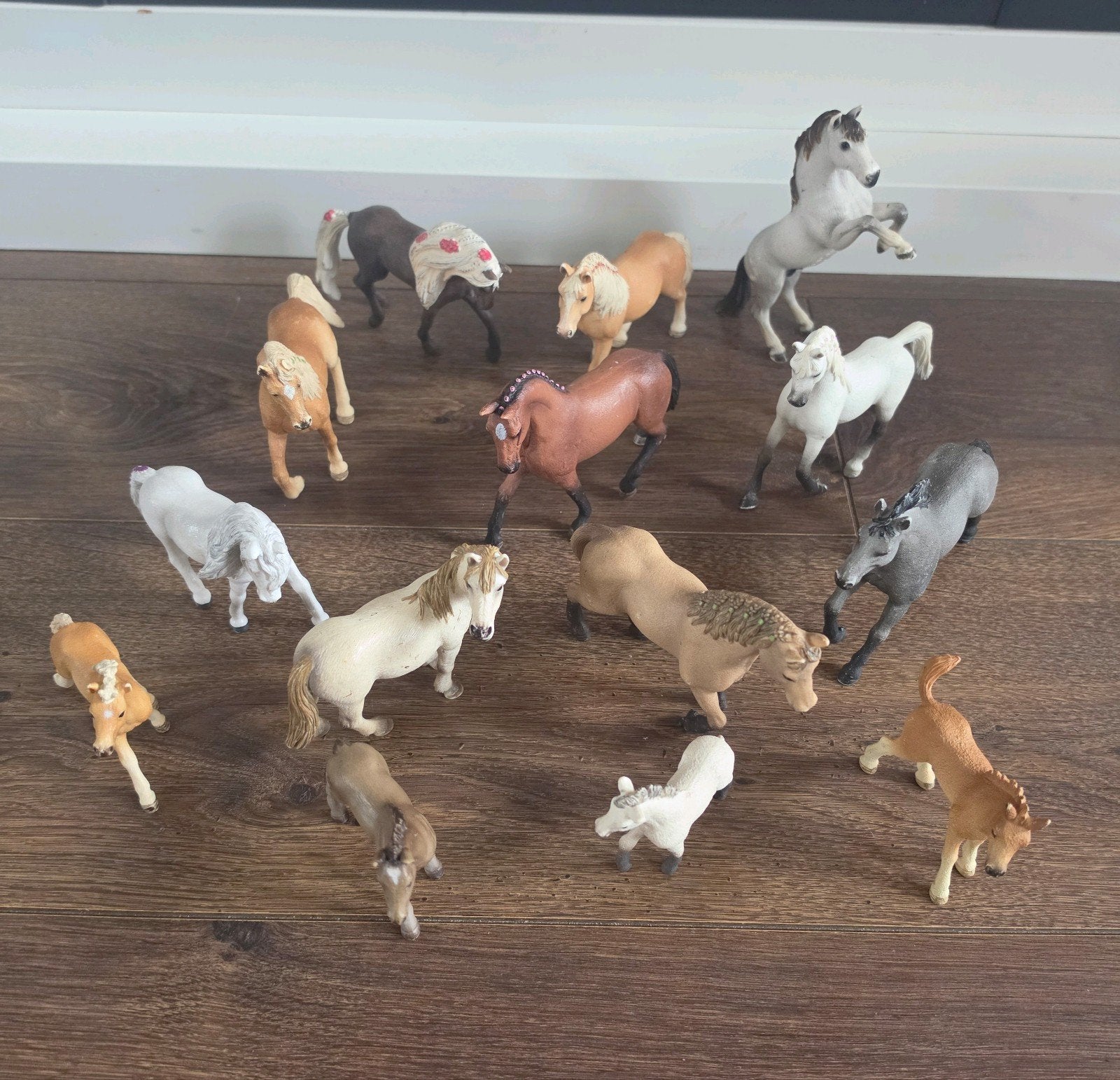Schleich paardjes set 5, Verzamelen, Dierenverzamelingen, Ophalen of Verzenden, Zo goed als nieuw, Paard, Beeldje of Figuurtje