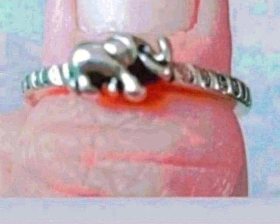 zilveren ring olifant maat 17, Verzenden, Nieuw, 17 tot 18, Dame