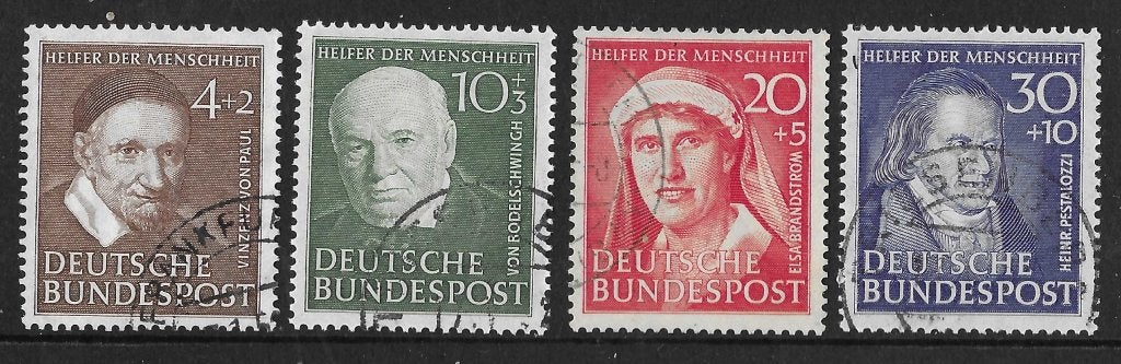Duitsland Bund Wohlfarht. Michel 143-146, Verzenden, BRD, Gestempeld