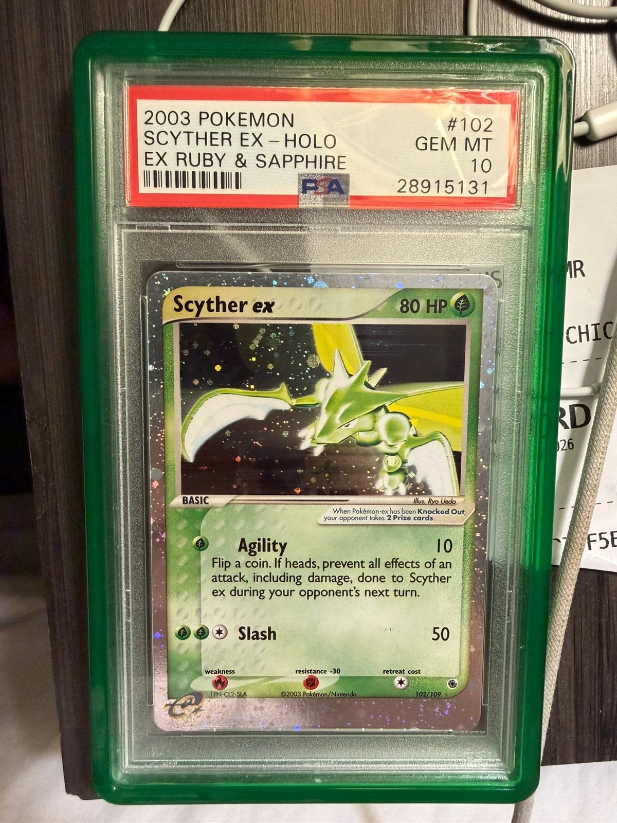 Scyther ex Ruby Sapphire psa 10, Ophalen of Verzenden