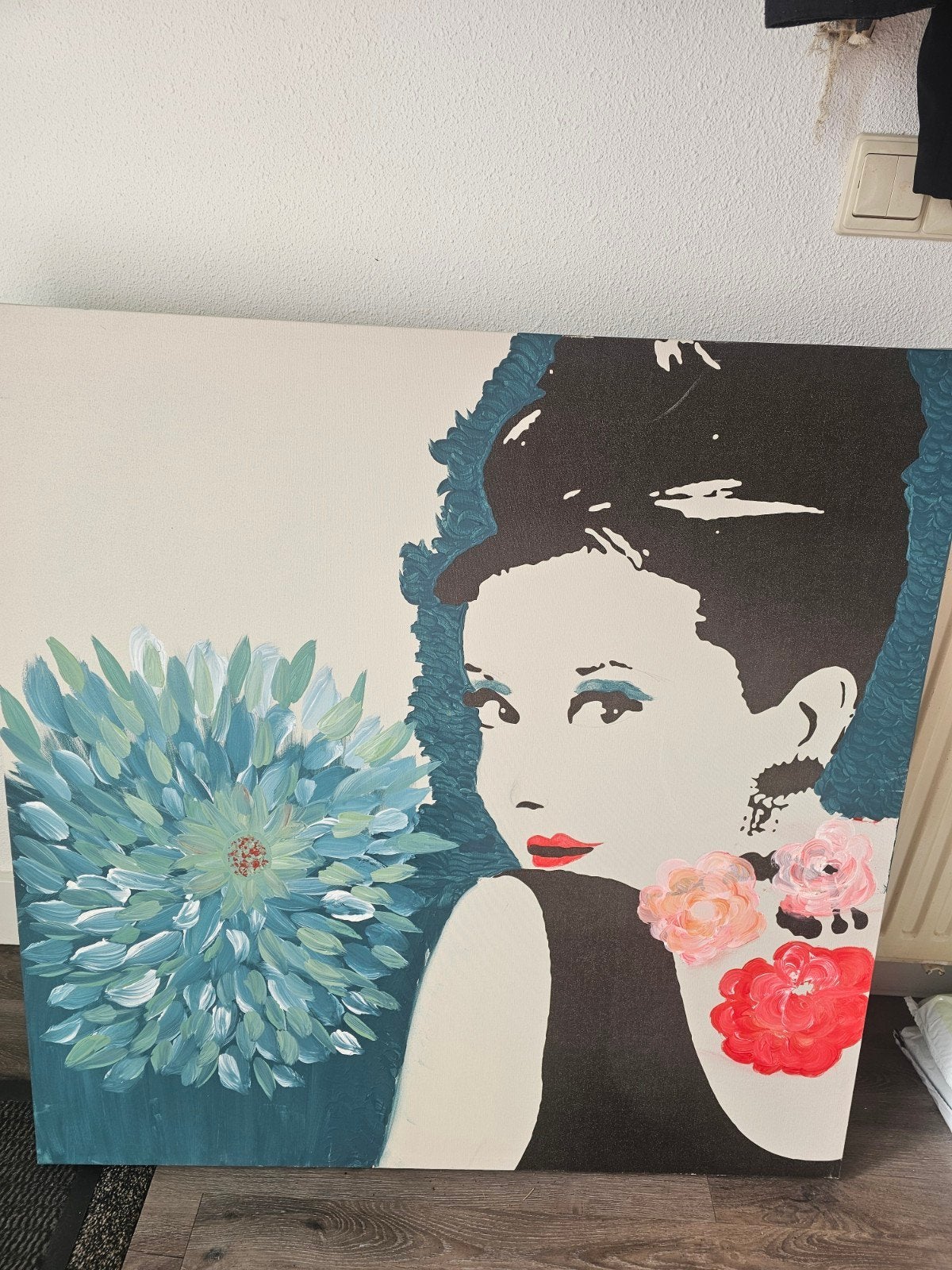mooie canvas 89 x 89 cm, Huis en Inrichting, Woonaccessoires | Schilderijen, Tekeningen en Foto's, Ophalen, Zo goed als nieuw