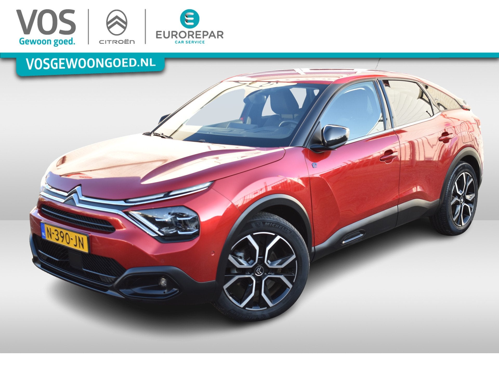 Citroën Ë-C4 Shine 50 kWh | Navigatie | Airconditioning EC, Auto's, 136 pk, Gebruikt, 351 km, Leder en Stof