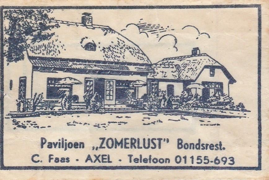 Bondsrestaurant paviljoen Zomerlust Axel - C Faas, Ophalen of Verzenden