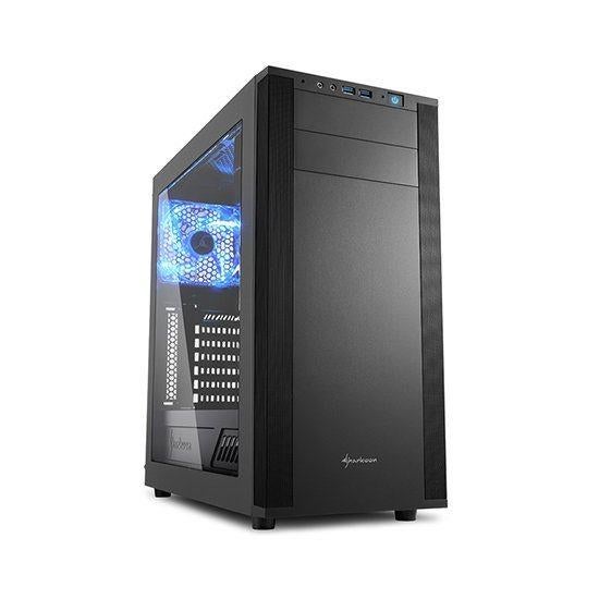 Sharkoon M25-W Zwart, Computers en Software, Computerbehuizingen, Ophalen of Verzenden, Gebruikt