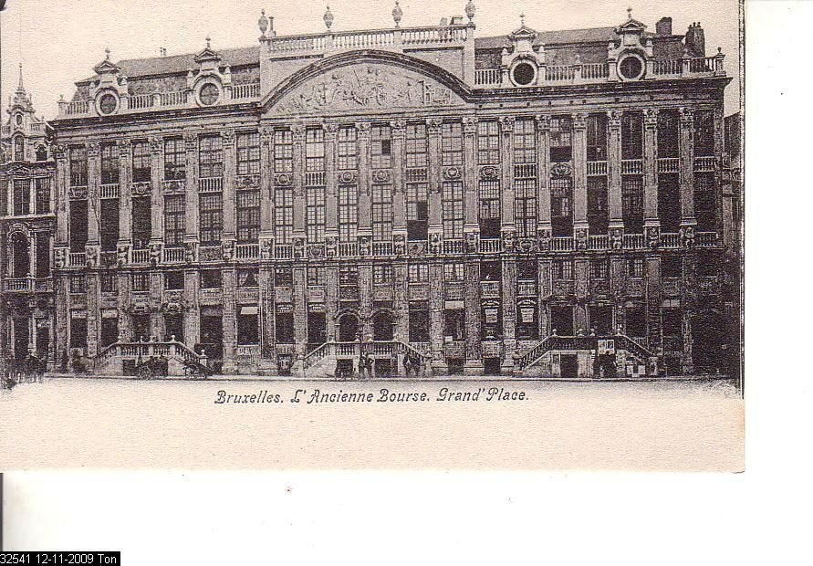 Ansichtkaart 	Brussel	Grote Markt	Oude Beurs, Verzamelen, Verzenden, Voor 1920, Ongelopen, Brussel (Gewest)