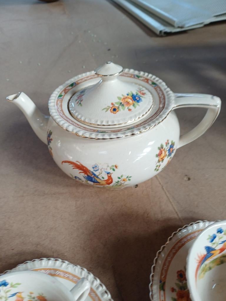 Antiek Engels theeservies - Pearl Pottery Hanley, Antiek en Kunst, Ophalen of Verzenden