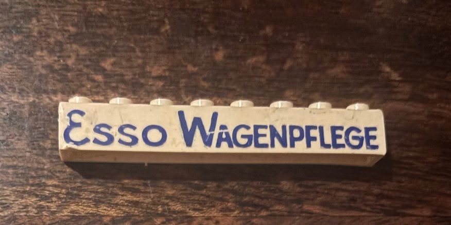 Vintage Lego steen Esso Wagenpflege, Ophalen of Verzenden, Gebruikt, Overige merken